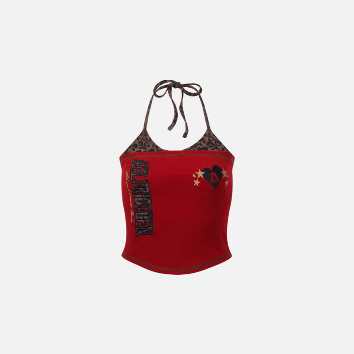 Damen Bunt bedrucktes Crop-Top mit Halterneck Drune
