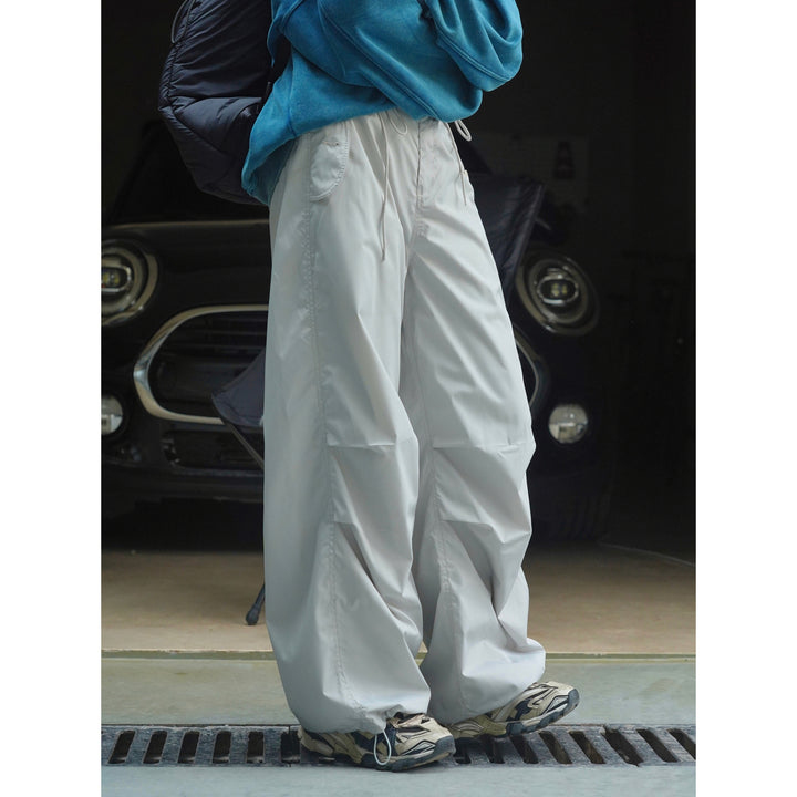 Damen Extraweite Nylon-Cargo-Hose mit Tunnelzugbund und aufgesetzten Taschen Drune