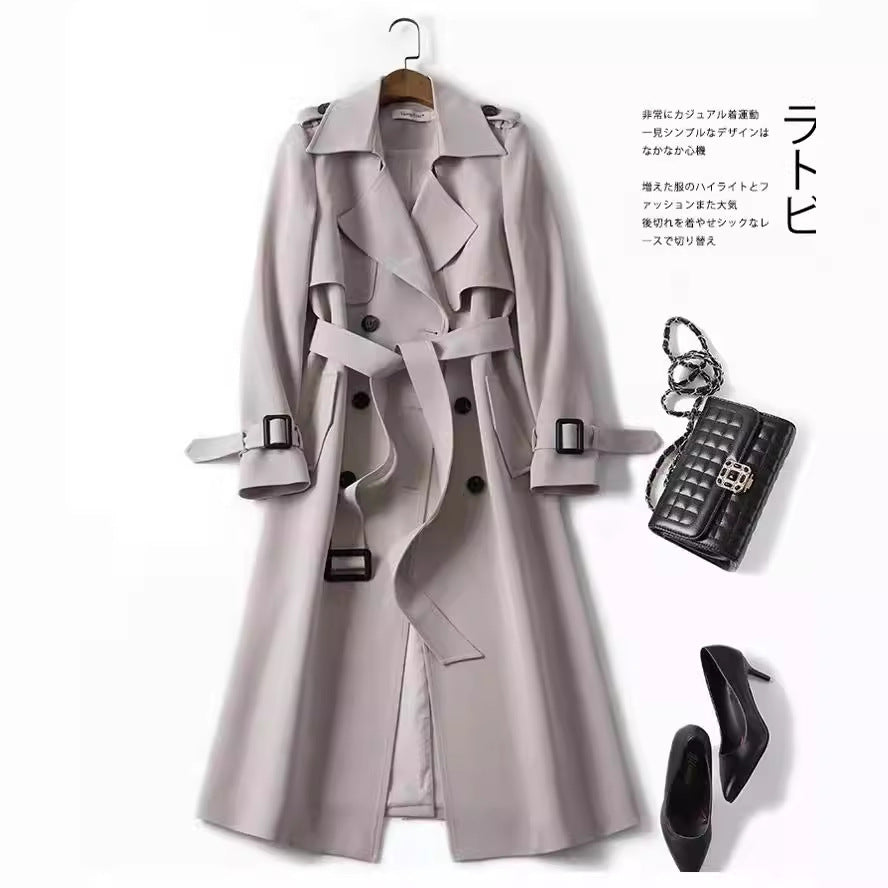 Warmer Damen Trenchcoat Elegant | Drune