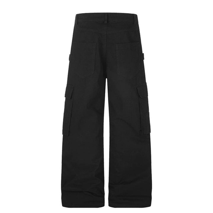 Damen Cargo-Hose mit hohem Bund, Multifunktions-Taschen und weitem Culotte-Schnitt Drune