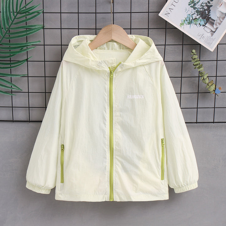 Damen nan ultraleichte Kapuzen-Nylonjacke mit UV-Schutz, winddichter Ausstattung und Reißverschlusstaschen Drune
