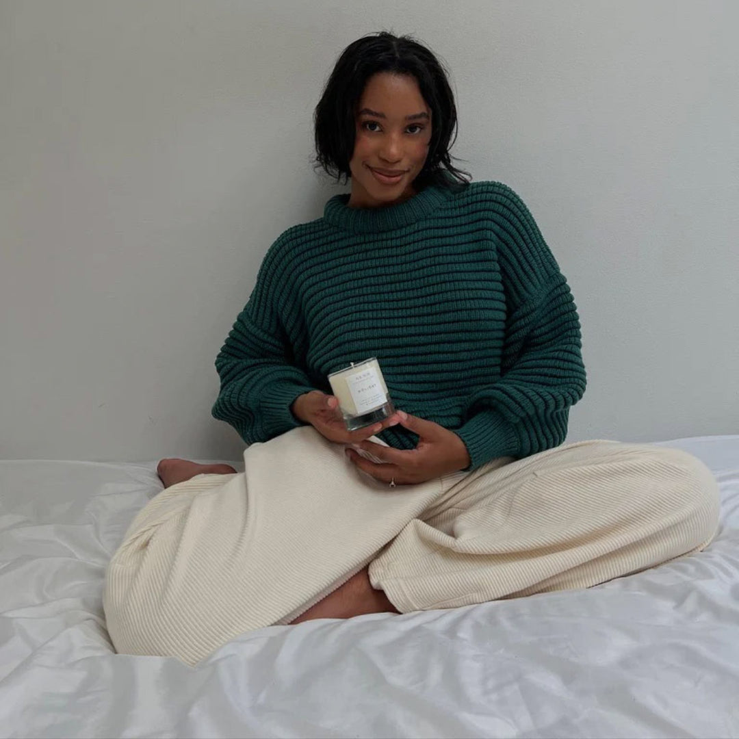 Damen modischer Oversized Pullover mit Struktur Drune