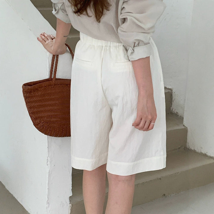 Damen Weite Leinen-Culotte Drune