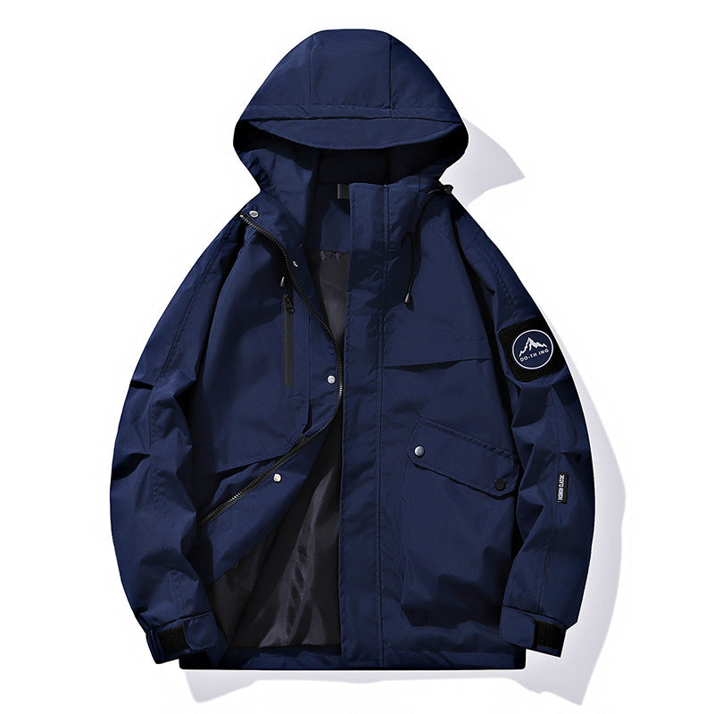 Herren Funktionsjacke mit abnehmbarer Kapuze Drune