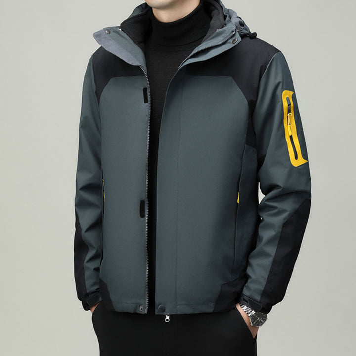 Herren funktionale Outdoorjacke mit wasserdichter Membran und atmungsaktivem Stoff Drune