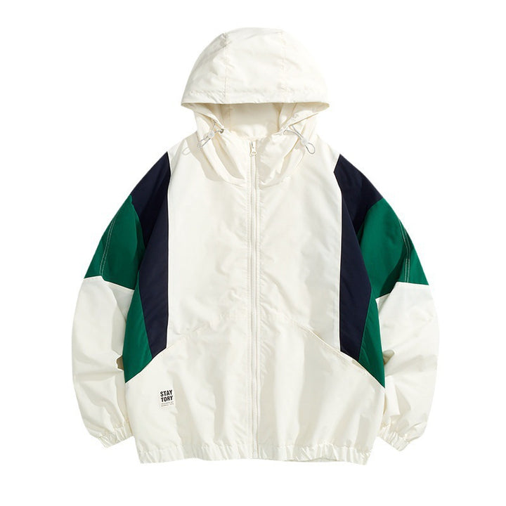 Damen Sportjacke mit Kapuze und Farbblock-Design Drune