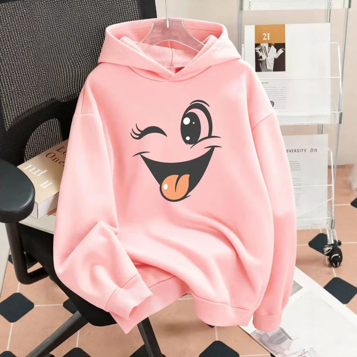 Damen Lustiger Kapuzenpullover mit einzigartigem Emoji-Design Drune