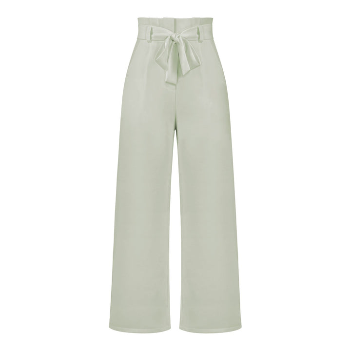 Damen Weit geschnittene Hochbundhose mit Bindegürtel Drune