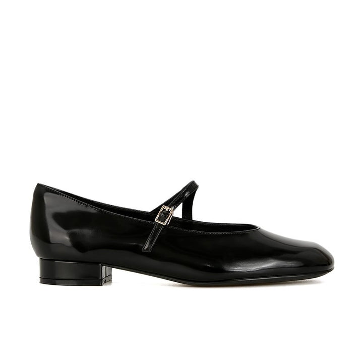 Damen Mary Jane Blockabsatz Ballerinas mit verstellbarem Riemen Drune