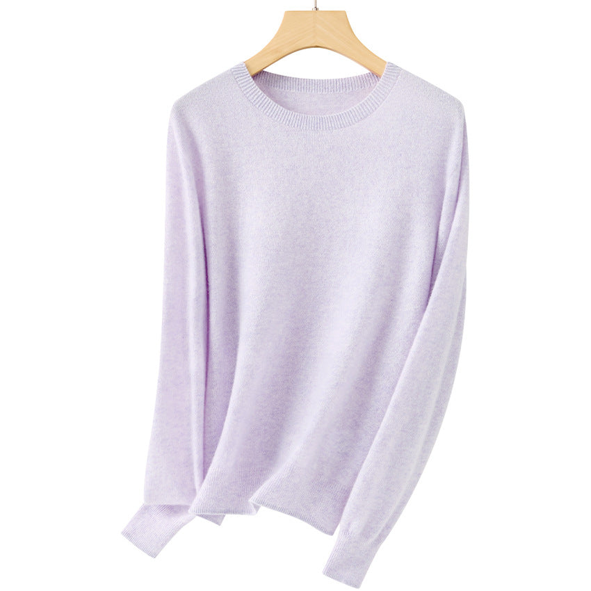 Damen Feiner Rundhals-Feinstrickpullover mit leichter Oversize-Passform Drune