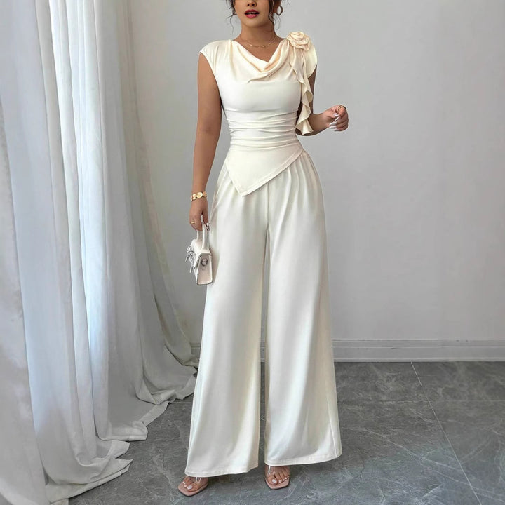 Damen Elegantes Jumpsuit mit Rüschendetails Drune