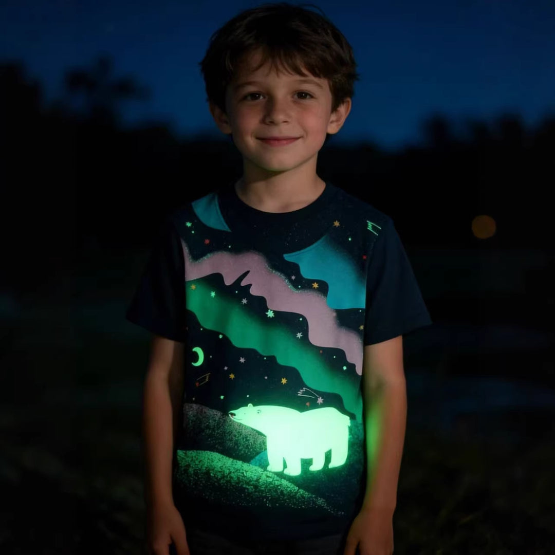 Jungen T-Shirt mit leuchtendem Bärenmotiv Drune