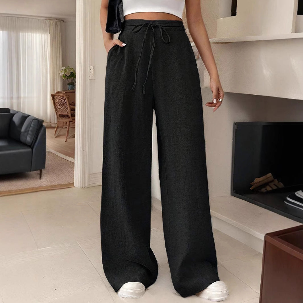 Damen Modische Palazzo-Hose mit elastischem Bund