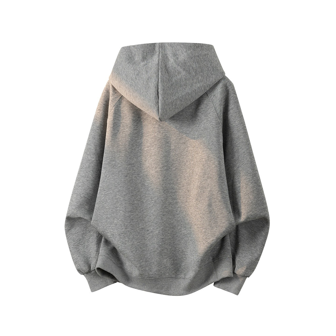 Unisex Oversize Kapuzenpullover mit handschriftlichem Grafik-Print, Kängurutasche & geripptem Saum Drune