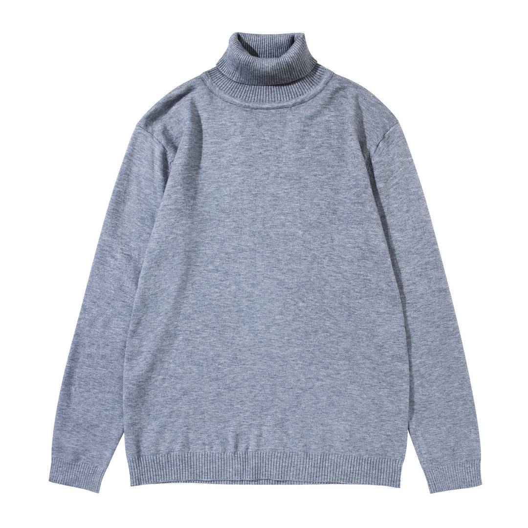 Unisex Rollkragenpullover aus feinem Feinstrick mit geripptem Kragen und überschnittener Schulter Drune