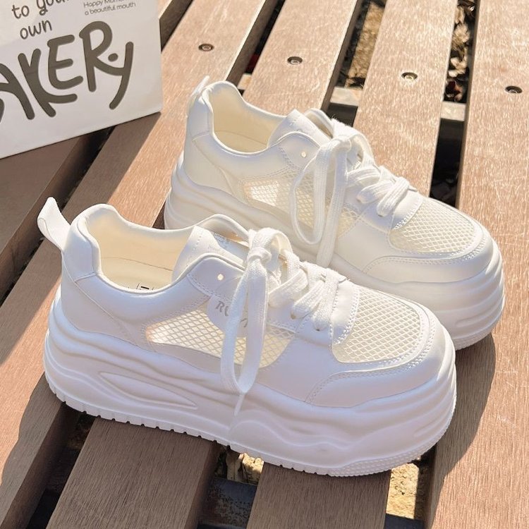 Damen Plateau-Sneaker mit atmungsaktivem Netzmaterial und innovativer Laufsohle Drune