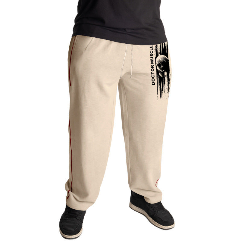 Herren Bequeme Sportjogginghose mit seitlichen Taschen und verstellbarem Kordelzug Drune