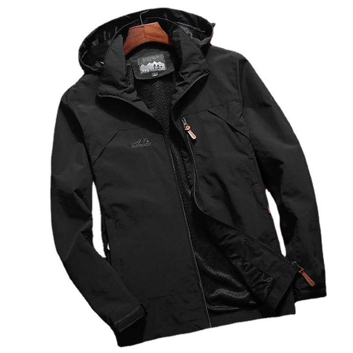 Herren Wasserabweisende Softshelljacke mit Fleece Innenfutter, Kapuze und Brusttasche Drune