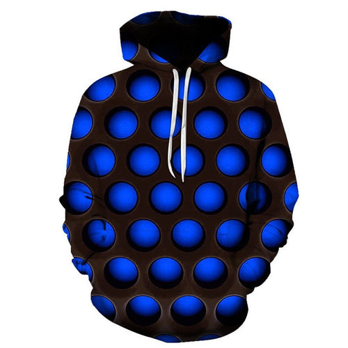 Damen Kreativer Kapuzenpullover mit geometrischem Muster Drune