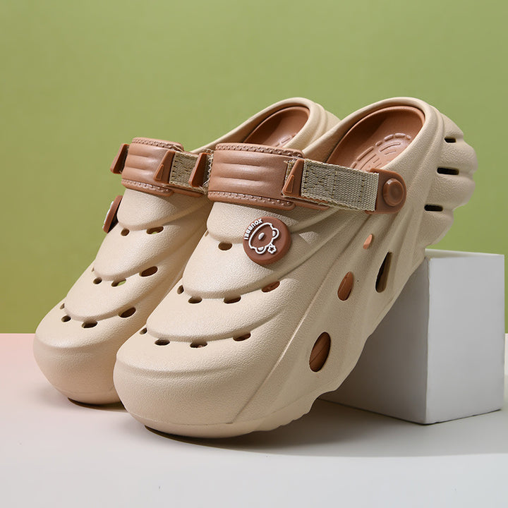 Femme Verstellbare Riemen Freizeit Clogs Drune