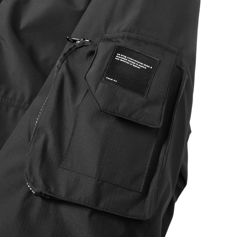 Herren Multifunktionale wetterfeste Parka mit Kapuze Drune