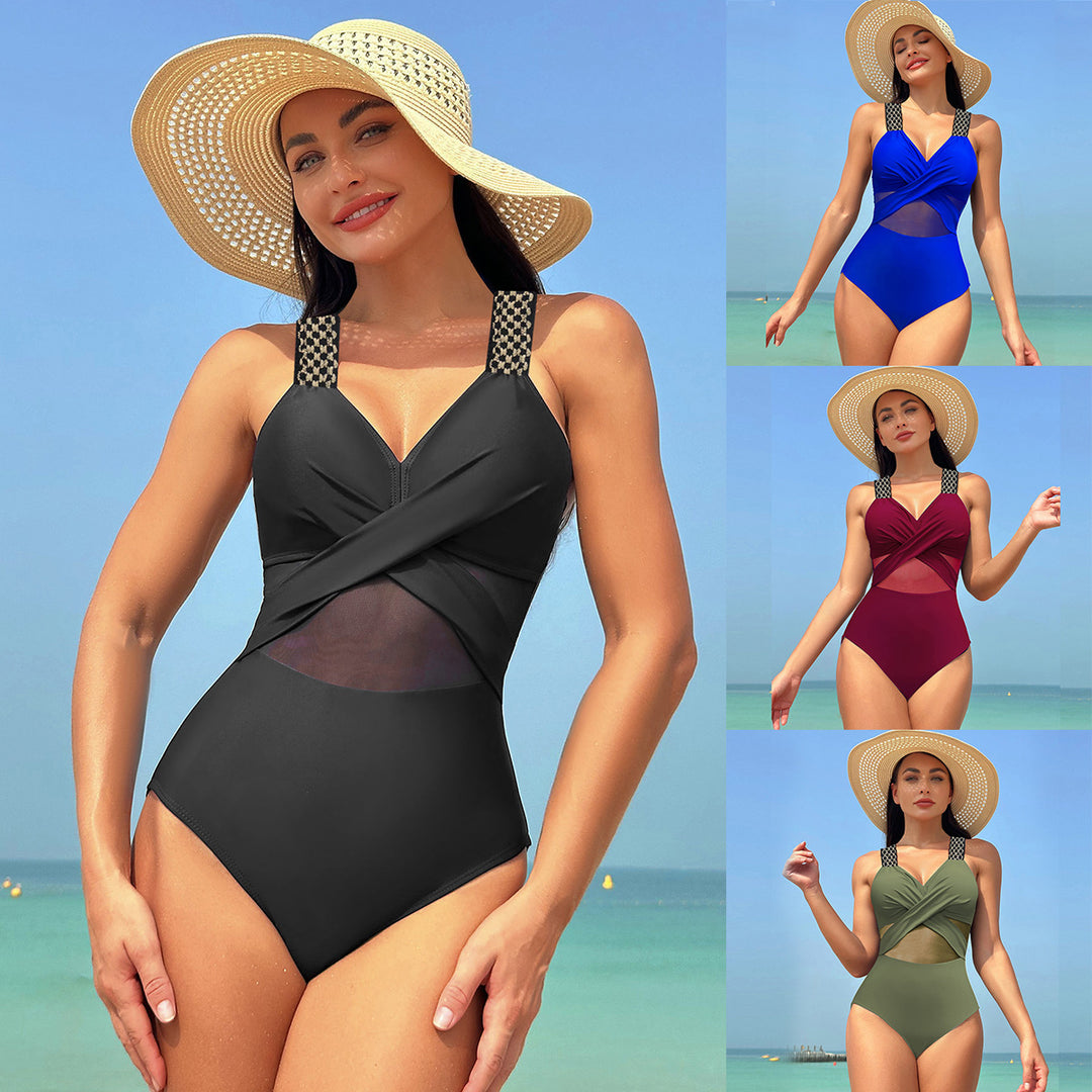 Damen Eleganter Badeanzug mit raffinierten Cut-Outs und verstellbaren Trägern Drune