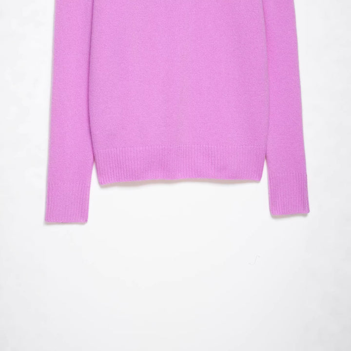 Damen Grobgestrickter V‑Ausschnitt Zopfstrickpullover mit Rippbündchen Drune