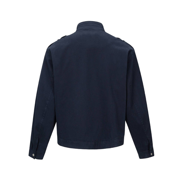 Herren Kurzjacke im Fieldstil mit Funnelkragen, Schulterklappen und Utility-Taschen Drune