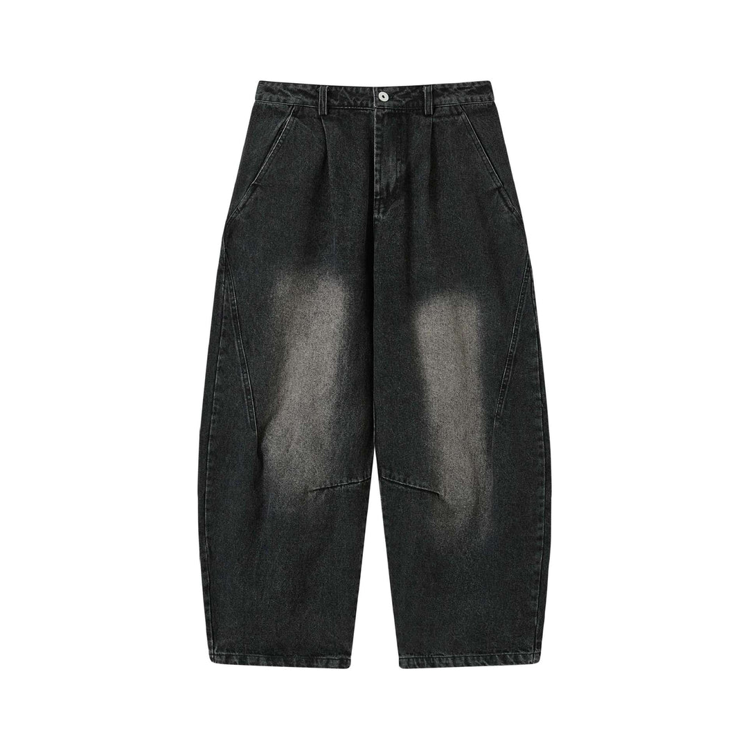 Damen Hochtaillierte Loose‑Fit Utility‑Denim‑Culotte mit abgesteppten Tascheneinsätzen Drune