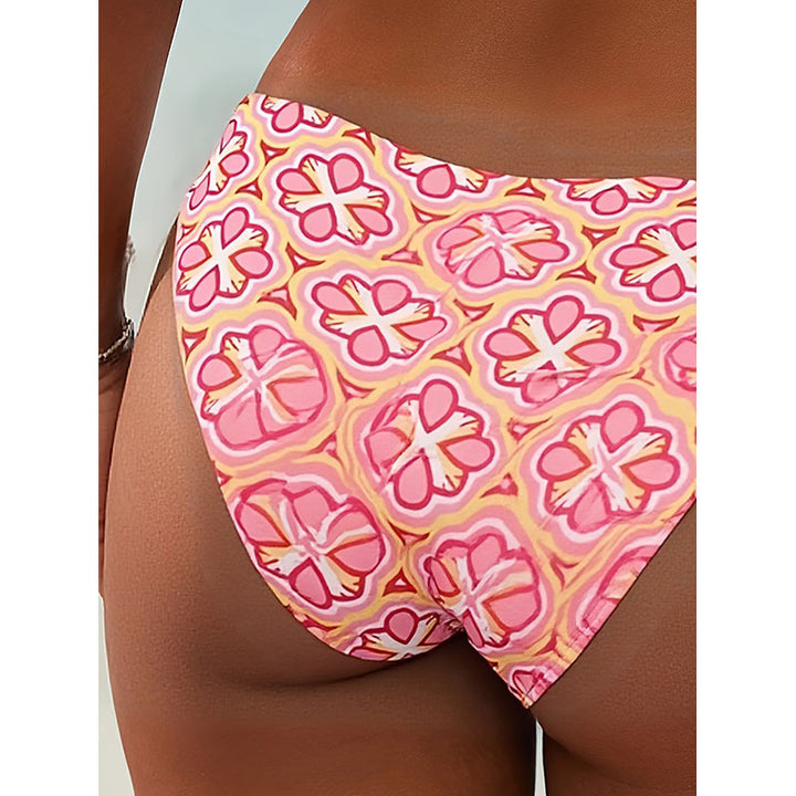 Damen Bikiniunterteil mit floralem Musterdruck Drune