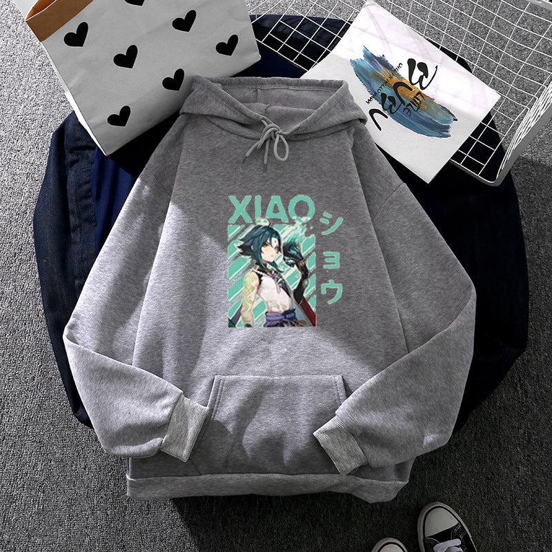 Damen nan weicher Oversize-Kapuzenpullover mit kawaii Pilzfrosch-Print, Kängurutasche und gerippten Bündchen Drune