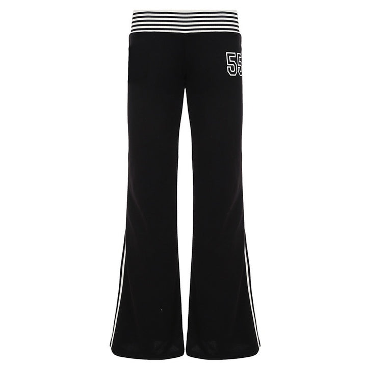 Damen Flared Jogginghose mit seitlichen Streifen Drune