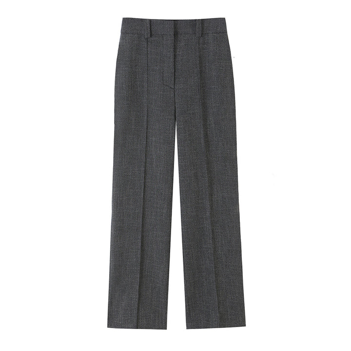 Damen Bundfaltenhose mit hoher Taille und geradem Bein Drune