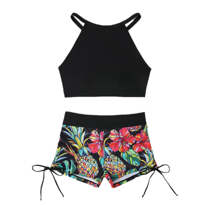 Damen Sportliches Bikiniset mit buntem Muster Drune