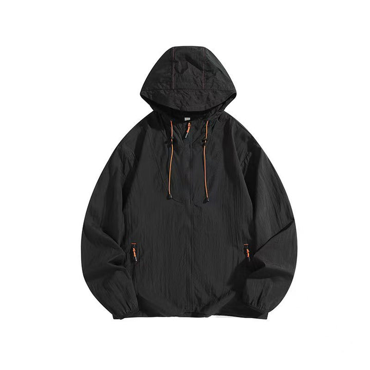Herren Leichte Outdoorjacke mit Kapuze und praktischen Reißverschlusstaschen Drune
