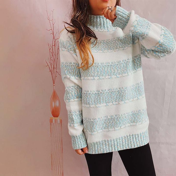 Drune | Gestreifter Strickpullover im Modernen Stil