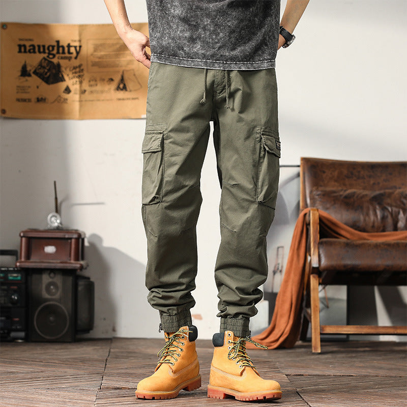 Herren Cargo-Joggerhose mit elastischem Komfortbund, Kniepaneelen und Reißverschluss-Knöcheln Drune