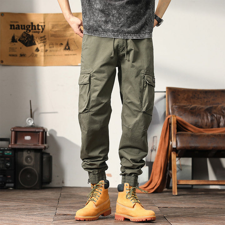 Herren Cargo-Joggerhose mit elastischem Komfortbund, Kniepaneelen und Reißverschluss-Knöcheln Drune