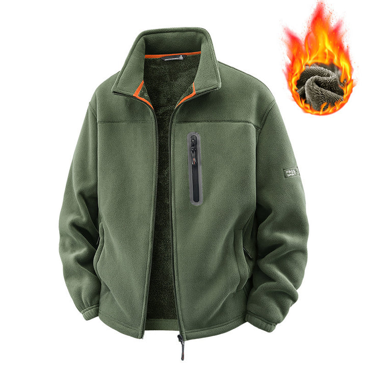 Herren Fleecejacke mit hohen Kragen Drune