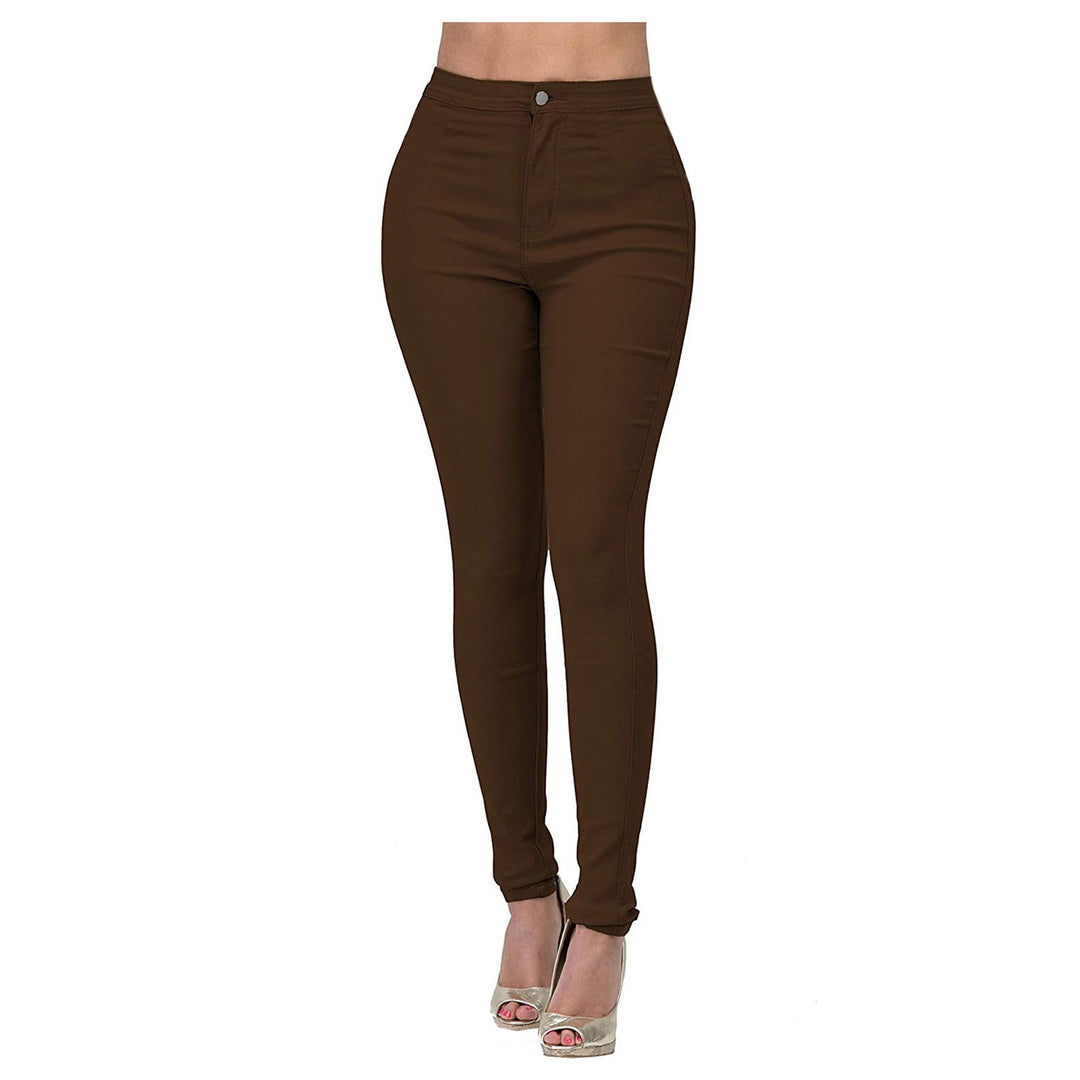 Damen Hochgeschnittene Slim Fit Jeans mit dehnbarem Stoff und unverzichtbarem Komfort Drune
