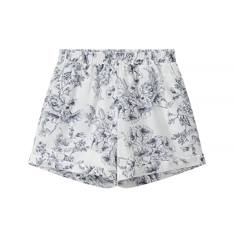 Damen nan Kimono-Shorty-Set aus leichtem Viskosemix mit Bindegürtel und elastischer Taille Drune