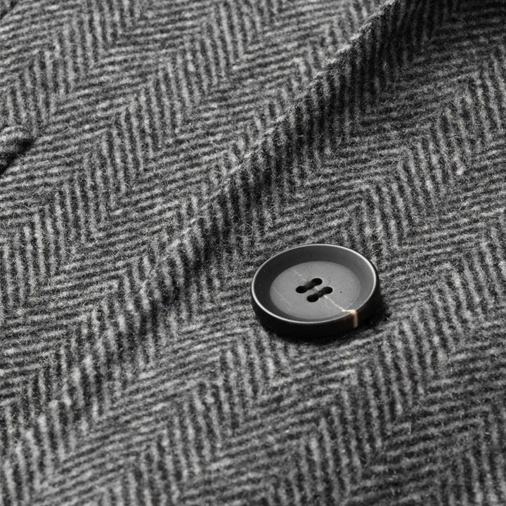 Herren Herringbone-Muster Blazer Drune