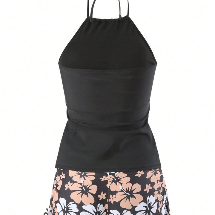 Damen Sportives Tankini-Set mit Blumendruck Drune