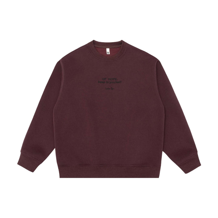 Unisex Oversize Rundhals‑Sweatshirt mit Mini‑Statement‑Stickerei Drune