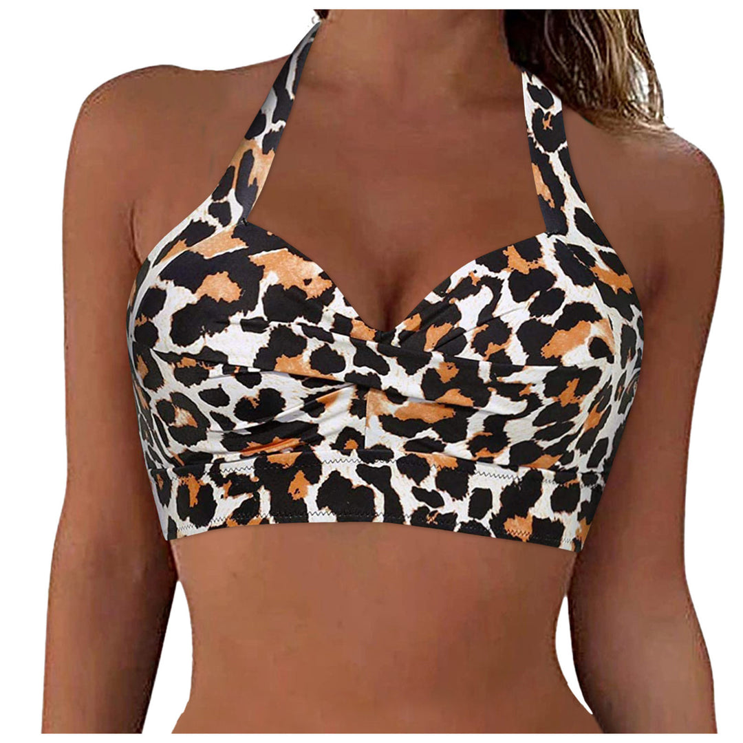 Damen Sportliches Bikinioberteil mit tiefem Ausschnitt und Halter-Design Drune