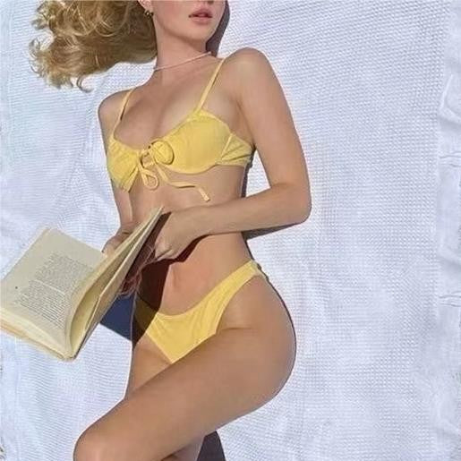 Damen Triangel-Bikini mit verstellbaren Trägern und hochwertigem Rippmaterial Drune