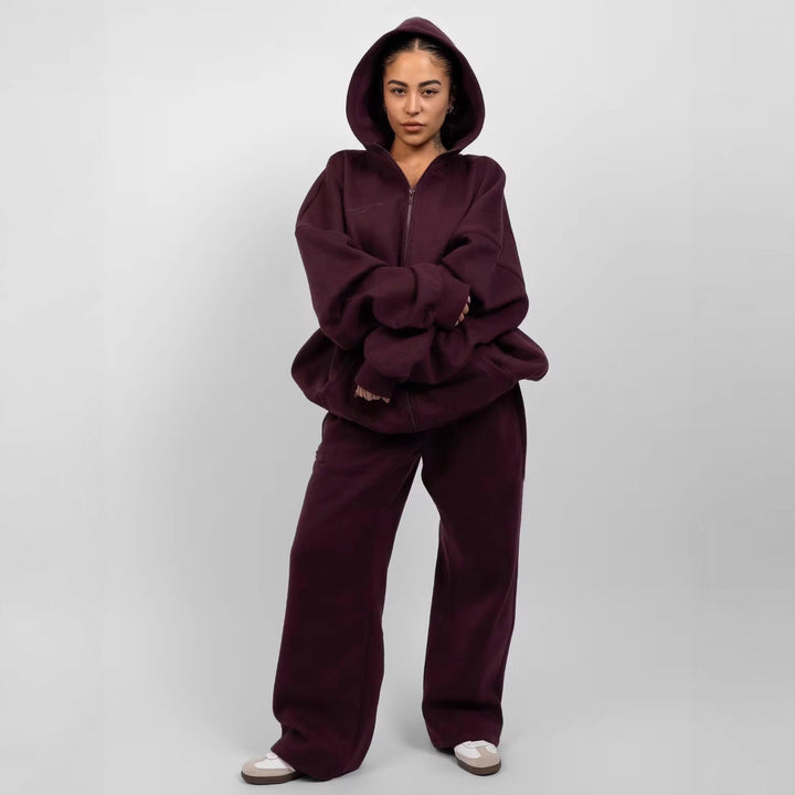 Damen Lässiges Kapuzenpullover und Jogginghose Set Drune