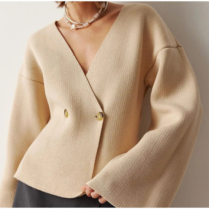 Damen Eleganter Wickelcardigan Drune