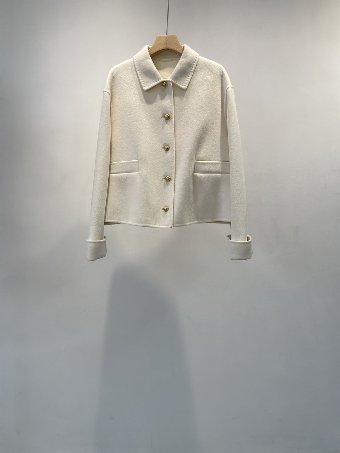 Damen Elegante Wollmischung Jacke Drune