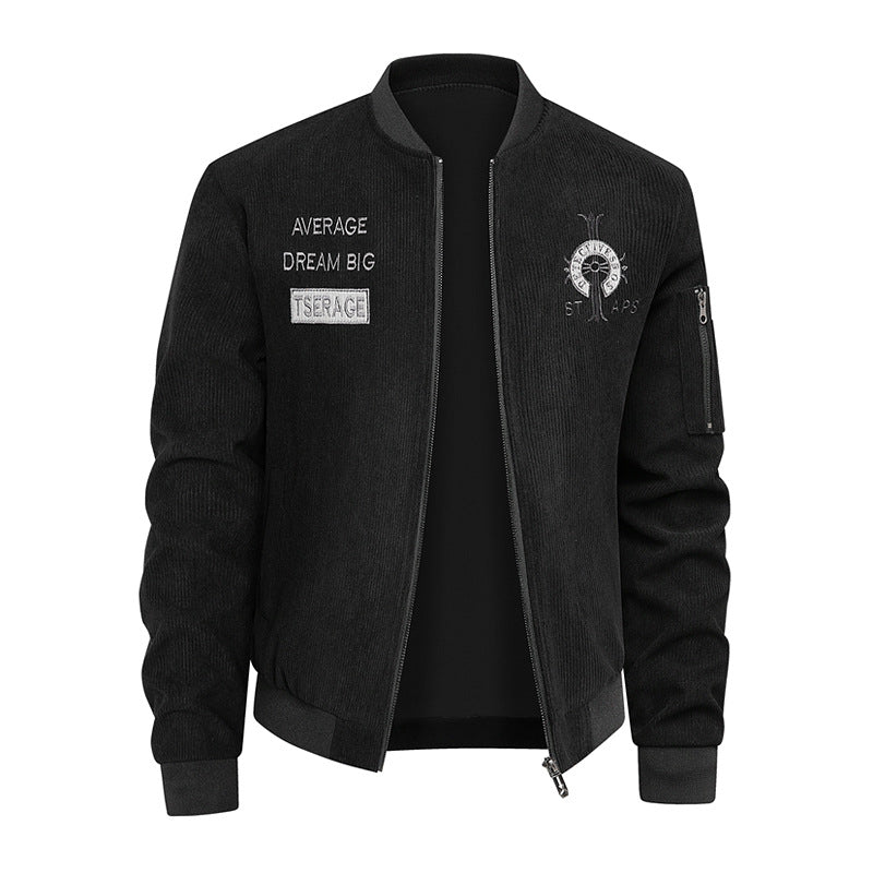 Herren Modische Bomberjacke mit Stickerei Drune